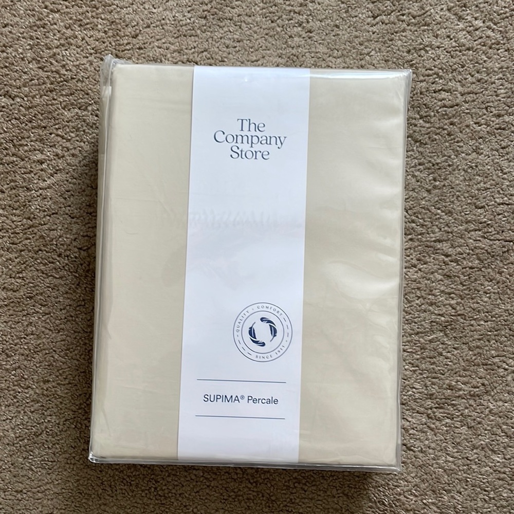 Brand New Oatmeal Colored Queen Cotton Sheet Set